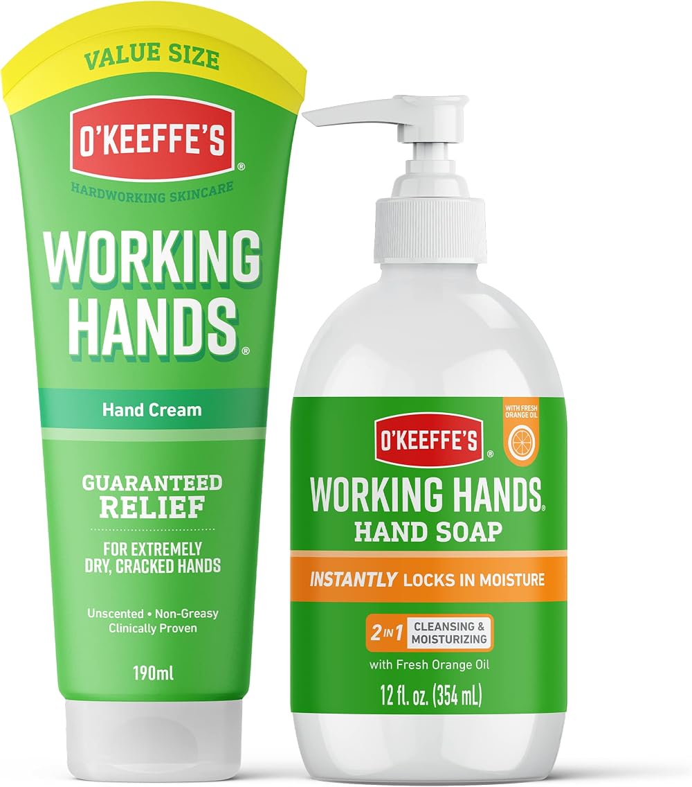 O'Keeffe's Working Hands Value Tube 190ml + Orange Scented Hand Soap 354ml