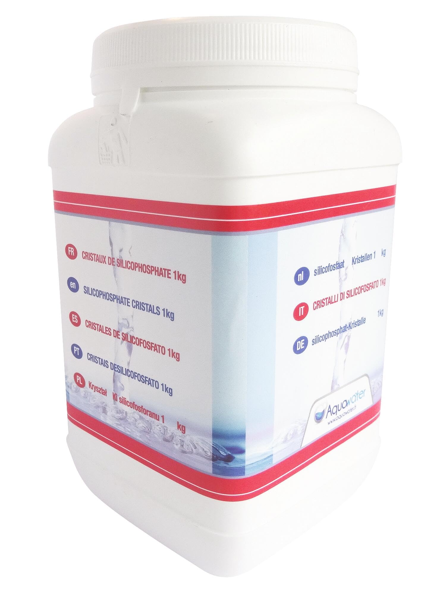 AQUAWATER 105017 Recharge Silicophosphate antitartre Anti Corrosion - Sachet de 1KG Sili Refill 1 kg, Grey, Norme