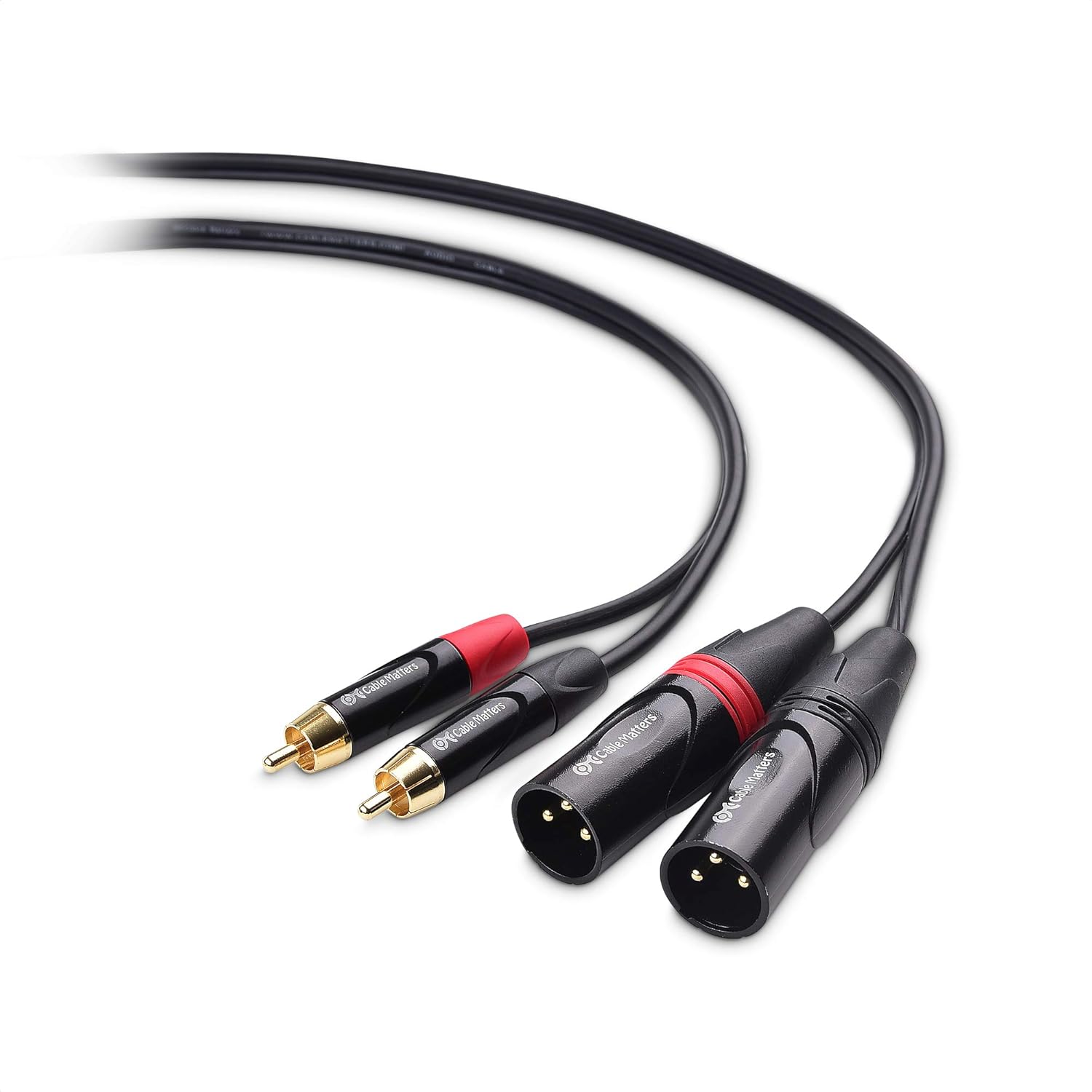 Cable Matters Dual RCA to XLR Unbalanced Interconnect Cable / 2 RCA to