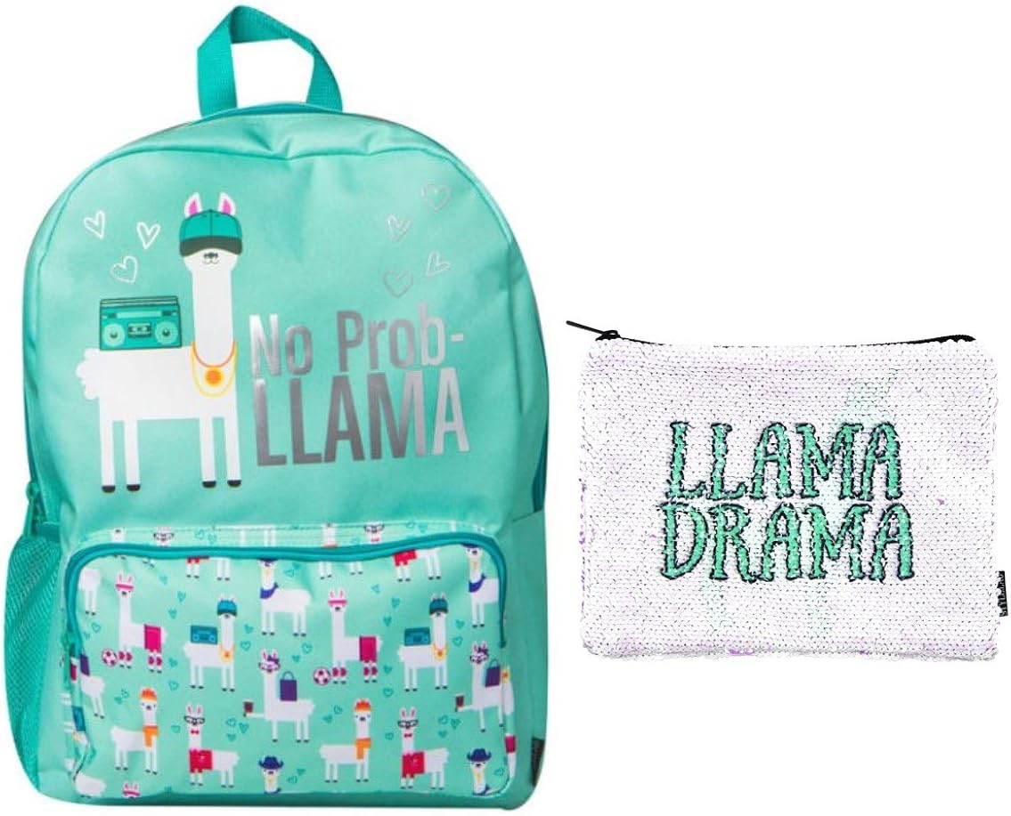 No ProbLlama Backpack & Llama Drama Reversible Sequin