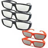 Bookishbunny 5 Pairs Solar Eclipse Viewers Plastic Glasses Sun Viewing ISO Certified, 3 Pairs Adult and 2 Pairs Kid