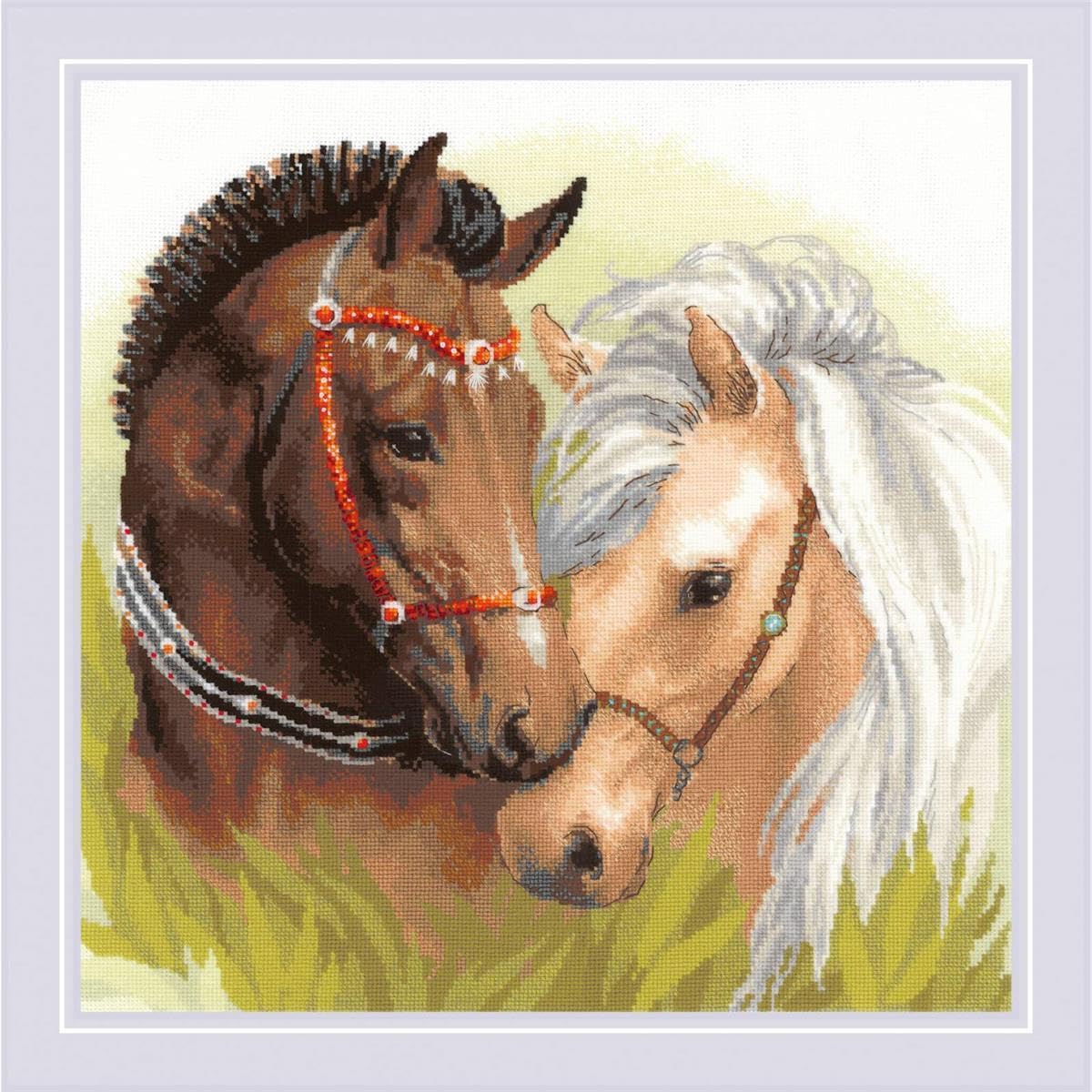 RIOLIS Cross Stitch Kit - 1864 - Pair of Horses