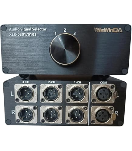 thumbnail image 2 of Douk Audio MC103-PRO 3-Way XLR Balanced Audio Switcher – Passive Stereo Selector 2 of 4