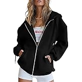PRETTYGARDEN Women's 2026 Zip Up Y2K Hoodies Casual Long Sleeve Sweatshirts Fall Spring Track Jackets with Pockets
