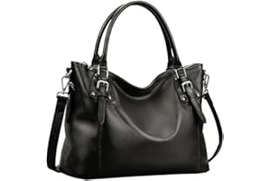 HESHE Genuine Leather Purses and Handbags for Women Tote Shoulder Bag Satchel Purse Top Handle Bags Hobo Crossbody Purse