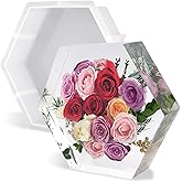 Large Silicone Molds for Resin, Actvty Hexagon Resin Molds, Upgraded Hexagon Silicone Molds for Flowers Preservation, Epoxy M