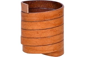 Xsotica-Flat Leather Cords 10.0 MM X 2.0 MM- 1 Yard (Distressed Light Brown)