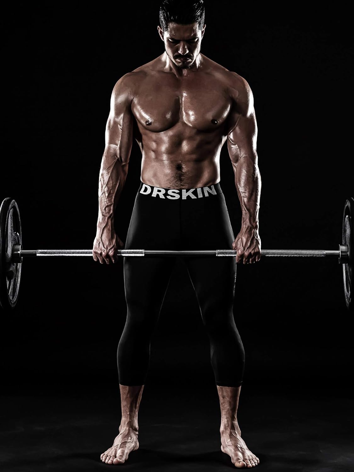 DRSKIN 1, 2 or 3 Pack Men’s 3/4 Compression Pants Cool Dry Sports Baselayer Running Workout Active Tights Leggings Shorts at  Men’s Clothing store