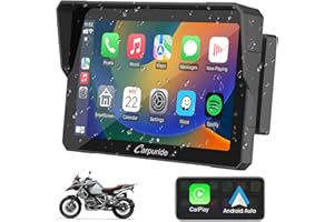 Carpuride W702B Motorcycle Carplay Screen for BMW R1200GS R1250GS S1000XR Motorcycle, 7 inch Waterproof Touchscreen, Portable