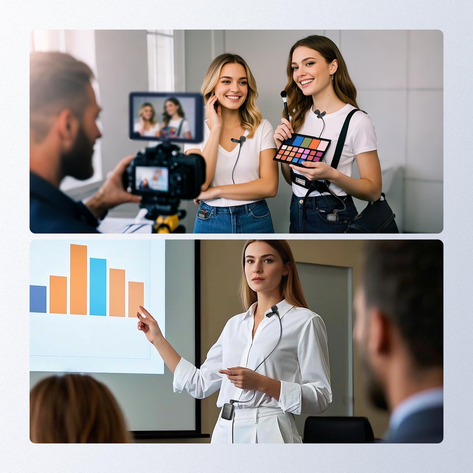 NEEWER Mini Lavalier Microphone (2 Pack), 6.6ft/2m Clip On Wired Condenser Lapel Mic with 3.5mm TRS Plug, Compatible with DJI Mic 2, Rode Wireless Go II, NEEWER CM28 CM31 Camera, LM5