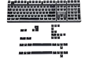 YMDK ANSI ISO PBT Doubleshot Shine Through Pudding Keycaps Suitable for MX Mechanical Keyboard Corsair Razer SF KBD75 Tada68 