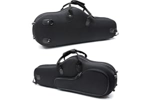 YoungMonic Alto Saxophone Case Nylon Saxophone Accessories Black Lightweight Strap Strong Hard Protect Alto Sax Case