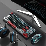 MageGee 75% Mechanical Keyboard 87 Keys Red Switch Blue LED TKL Wired view 8