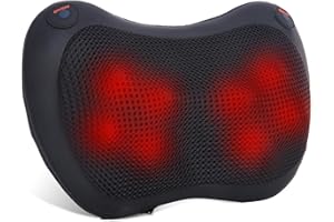 AERLANG Fathers Day for Dad Back and Neck Massager with Heat,Shiatsu Neck Back Massager Pillow,3D Deep Massager for Whole Body Muscle at Home Car Father's Day Gifts for Dad (NOT Cordless)
