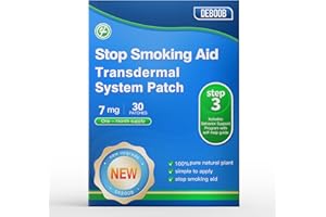 DEBOOB Upgraded Stop Smoking Aid Transdermal System Patch - Quit Smoking Patches Step 3-7 mg - Plant-Based, Easy, & Effective - Reduce Cravings, Combat Withdrawals - 30 Patches