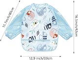 PandaEar 3 Pack Waterproof Sleeved Bibs with Long Sleeves Lizard view 2