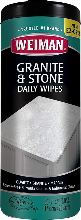 Amazon Com Weiman Granite Cleaner And Polish 30 Wipes For