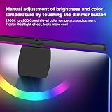 Gugxiom Curved Monitor Light Bar Eye Caring PC LED Lamp 3 Color RGB Black 5V view 2
