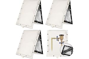 GKOKG 4 Pack Backflow Preventer Insulation Cover - 5 Layers of Backflow Preventer Cover, Irrigation Sprinkler Valve Cover, Water Well Pump Covers, Backflow for Winter Freeze Protection,16"x21"