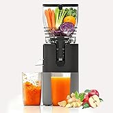 Mokero Cold Press Juicer, 6" Large Feed Chute(57oz Capacity), Slow Masticating Juicer Machines for Whole Fruit and Vegetable, 300W Juice Extractor Machine, Easy to Clean & High Juice Yield
