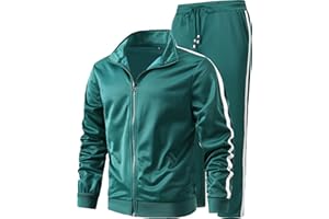 GXAMOY Men's Athletic 2 Pieces Tracksuit Casual Full Zip Jogging Sweat Suit Workout Sports Set Sportswear