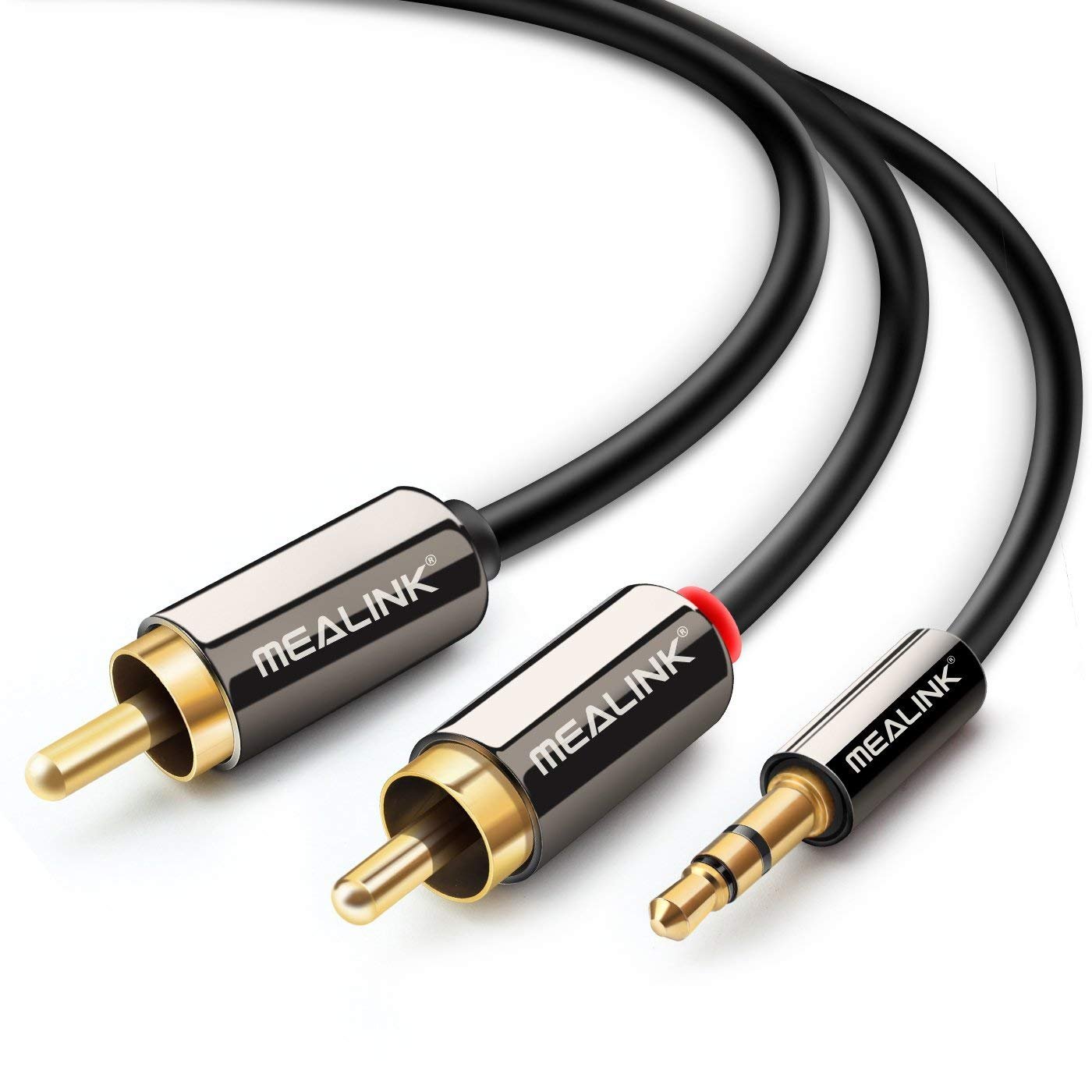 DTS MEALINK Cable de audio 15 Ft/4.5M Jack de 3.5 mm a 2 RCA / Phono
