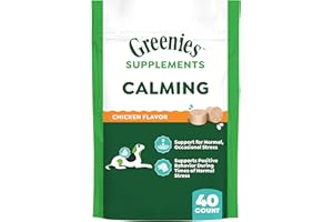 Greenies Supplements Calming Chews for Dogs Chicken Flavor, 7.3 oz. Container of 40 ct.