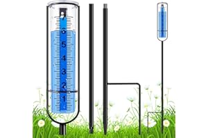 Anyongora Rain Gauge Outdoor, Accurate Rain Gauges with Upgraded Weatherproof Design, High Volume Outdoor Rain Gauge with Stable Adjustable Base, Easy-to-Use Rain Measure for Garden, Patio, or Farm
