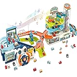 Fisca 2-in-1 Race Car Tracks PlaySet for Kids, Toy