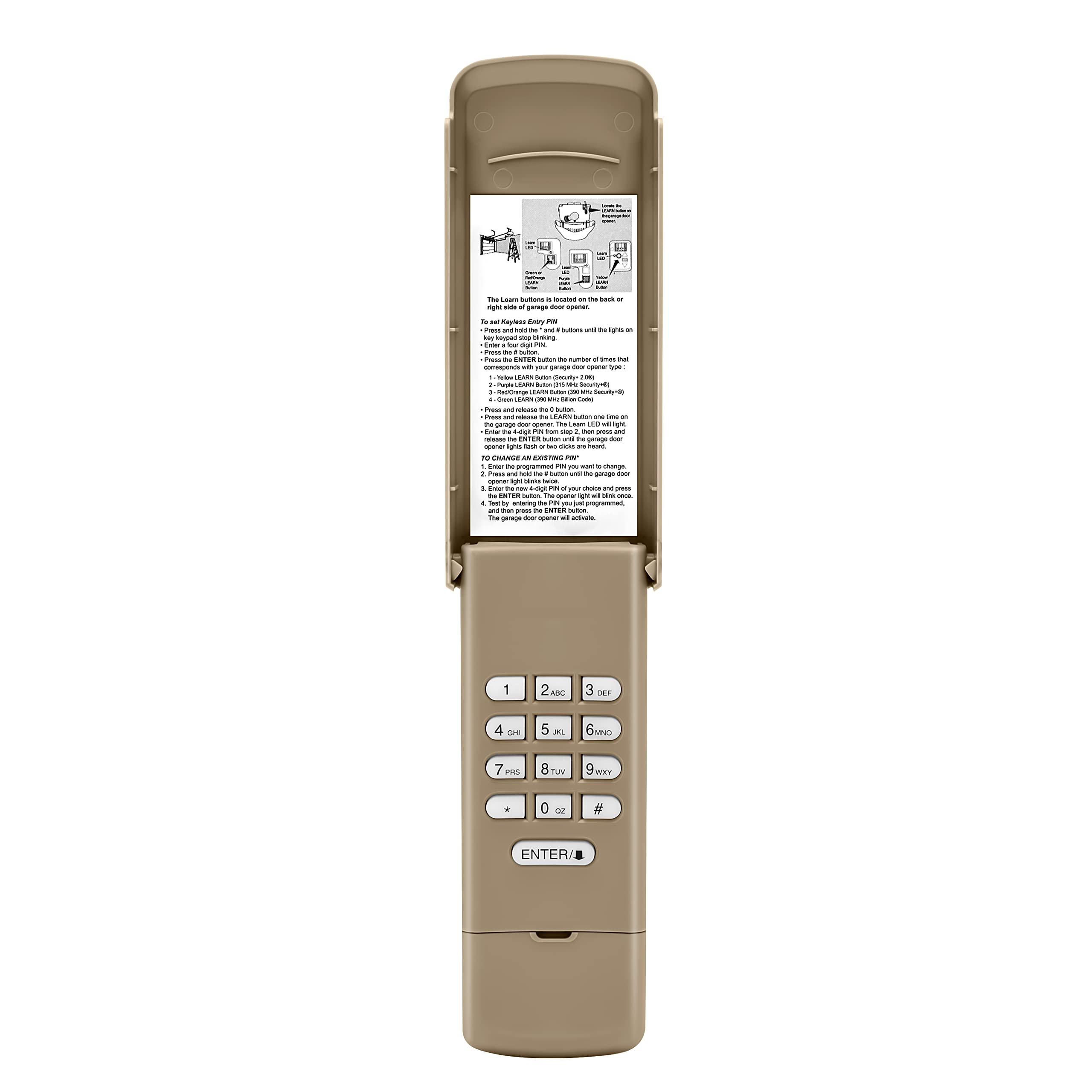 Photo 1 of 1 X CMXZDCG440 Wireless Universal Craftsman Garage Door Opener Keypad, Security+2.0 Encryption, Hight-Capacity 9V Battery Included, Over 164ft Range, Ultra-Long 3-Year-Warranty