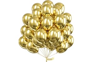 PartyWoo Metallic Gold Latex Balloons 100pcs Chrome Gold Balloons 12 Inch For Graduation Wedding Bachelorette Engagement New 