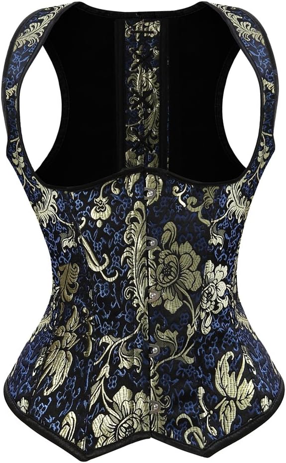 LFFW Full Steel Boned Peony Corset Underbust/Plus Size Slim Body Shaper Bustier Basque