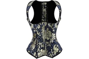 frawirshau Women's Gothic Steampunk Corset Bustier Waist Cincher Underbust Corset Vest Tank Top