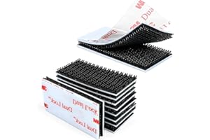 Tzwhwcx 12-Pack Dual Lock - Mushroom Hook & Loop Fasteners (1.7"x1") for Metal/Glass/Plastic, Black Double Sided Tape Heavy D