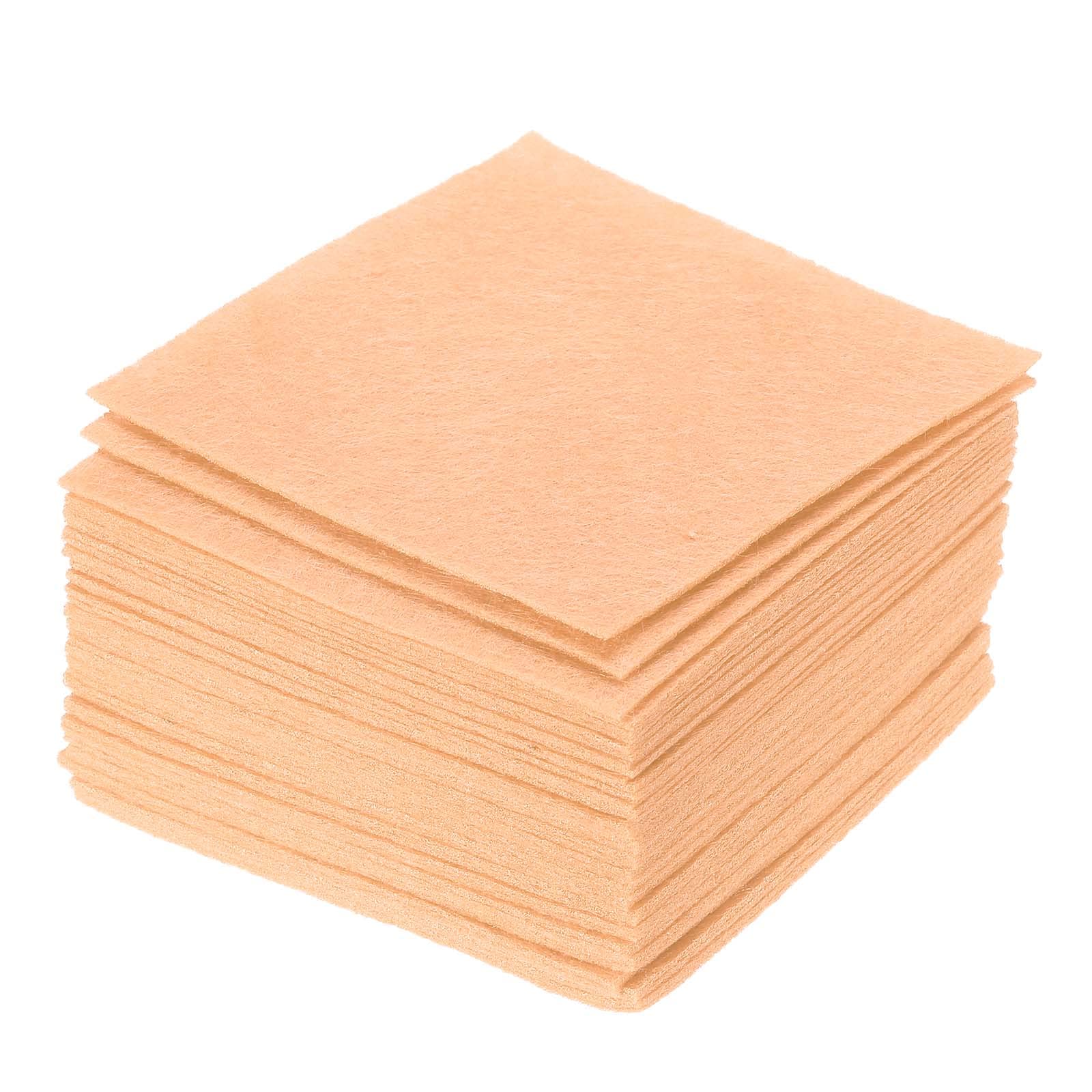 PATIKIL Soft Felt Sheets Fabric Craft Sheets Beige 4 Inch x 4 Inch for DIY, Hobby, Decoration Pack of 42