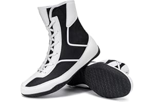 KEFUWU Wrestling Boxing Boots Wide for Men High Top Breathable Lightweight Non-Slip for Competition & Training