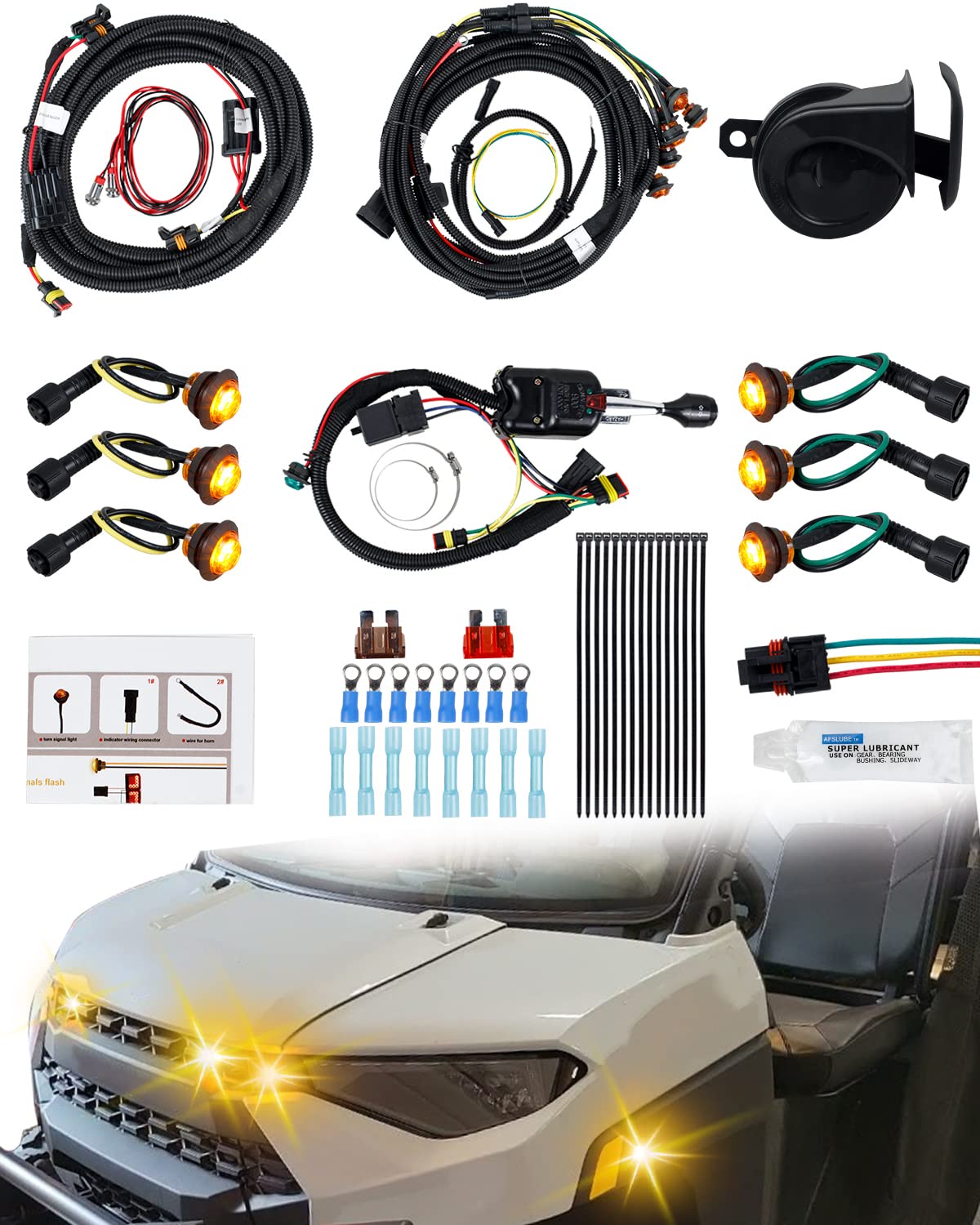 NTHREEAUTO Plug and Play Street Legal Kit, Universal UTV ATV Turn ...