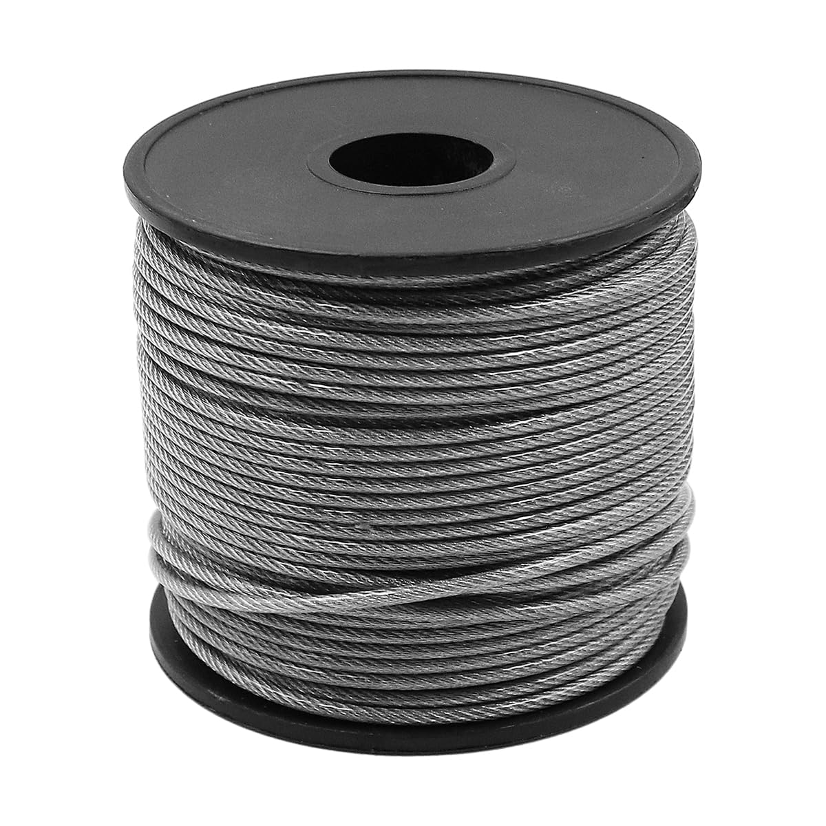 50m ZONADAH 304 2mm Vinyl Coated Stainless Steel Wire, Picture Frames Hanging Heavy Duty Wire Rope Crimping Clamps Loop Sleeve Suitable for Indoor and Out Door Decorations