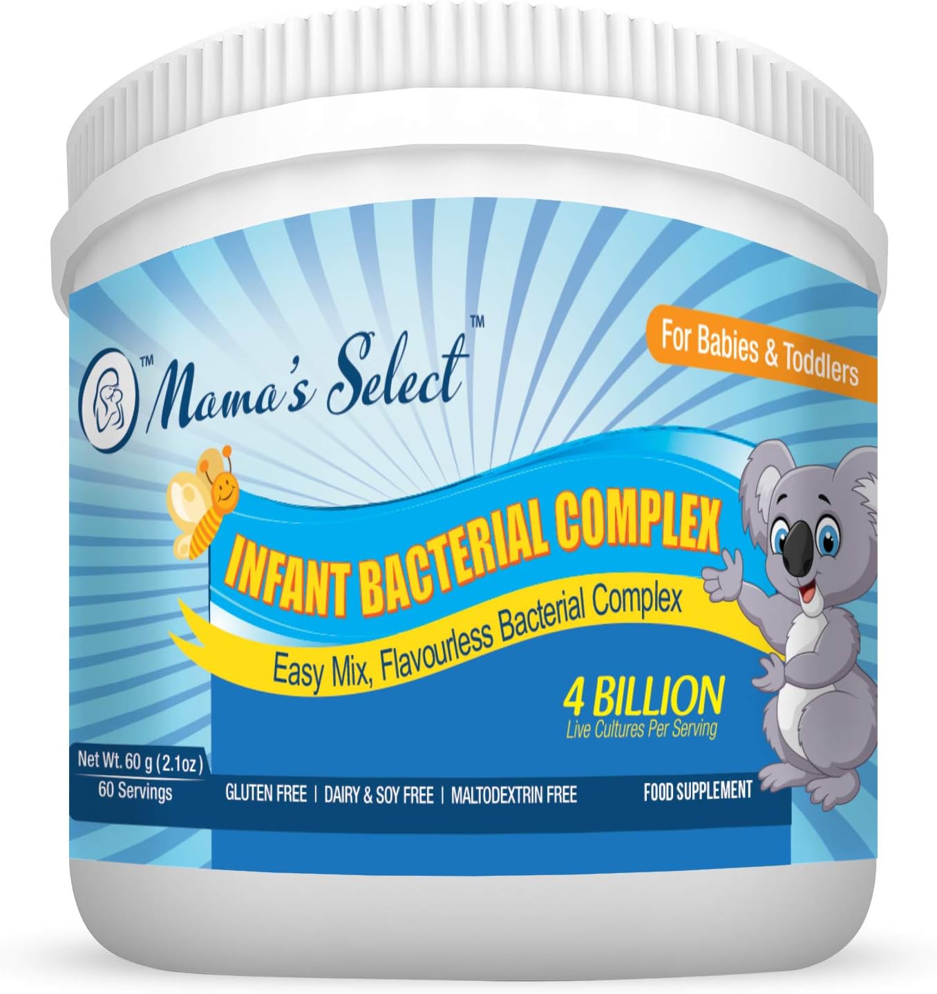 Probiotika Fur Sauglinge Von Mama S Select Gegen Koliken Und Blahungen 4 Milliarden Lebende Kulturen Pro Portion 60 Portionen Pro Packung Geschmacksneutrale Probiotische Erganzung Fur Sauglinge Amazon De Drogerie Korperpflege