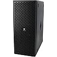 Rockville TITAN SLIM D8 Powered Subwoofer, Dual 8" Woofers, 400W RMS/1600W Peak, 122dB SPL, Stackable, Vertical/Horizontal Mount, XLR/RCA Inputs, Bass Boost, Compact Plywood Enclosure for DJ/Live