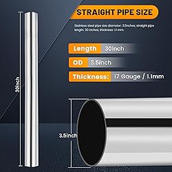 3.5 Inch Stainless Steel Exhaust Pipe 30 Inch