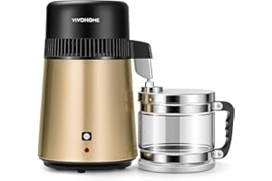 VIVOHOME Water Distiller Countertop 1.1 Gallon/4L 304 Stainless Steel Distilled Water Machine with Smart Switch Purifier Filt