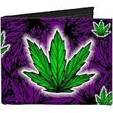 Buckle-Down Men's Standard Canvas Bifold Wallet-Weed, 4.0" x 3.5"