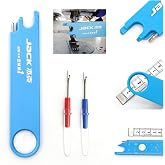 Jack Quick Needle Threader for Sewing Machine, 3-in-1 Sewing Supplies | 3-in-1 Sewing Tools Quick Threading with 2 Seam Rippers Magnetic Guide for Sewing Machine, Tailors, Designers Sewing Tools