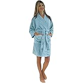 Bath & Robes Women's Chenille Short Robe Mid Knee Length Soft Bathrobe