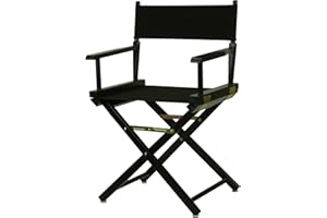 Casual Home 18-Inch Director Chair Black Frame, Black Canvas