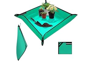 SPONDWILD 29.5"x 29.5" Repotting Mat - Large Waterproof Potting Tray for Plant Transplanting, Thickened Succulent Potting Mat, Portable Gardening Mat with Mess Control, Plant Gifts for Plant Lovers