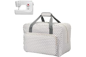 Haroranax Sewing Machine Case, Sewing Machine Carrying Case Tote Bag, Suitable for Most Standard Sewing Machines (Brown)