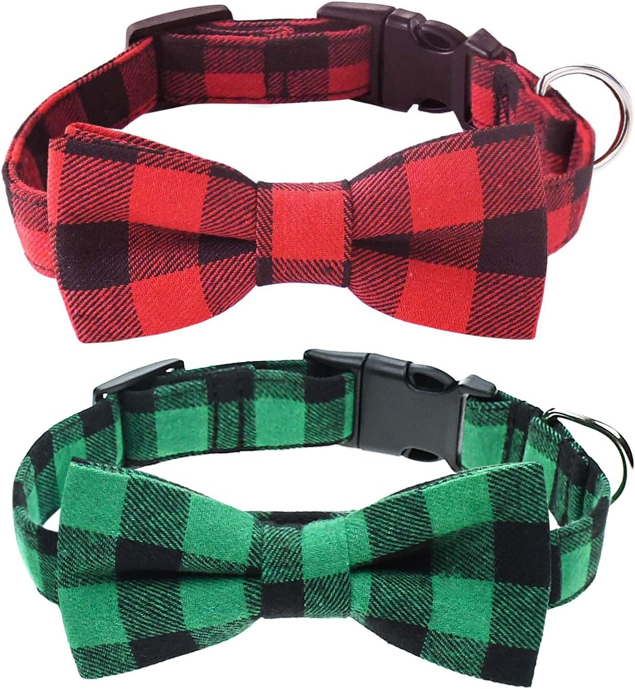 christmas dog collar with bow