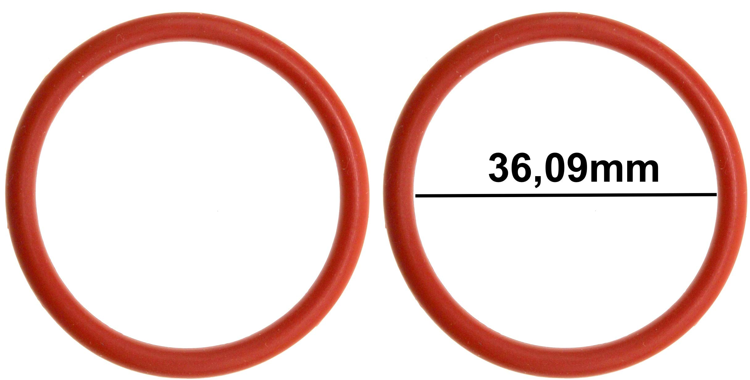 Piebert® 2 x Gaskets for Jura Ena/Impressa/Giga Brewing Unit | O-Ring Part for Brewing Unit | Inner Dimensions: 36.09 mm, Thickness: 3.53 mm, Outer Dimensions: 43.15 mm